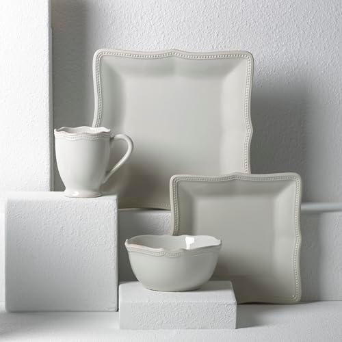 Lenox White French Perle Bead Square 4Pc Place Setting, 6.90 LB - Image 3