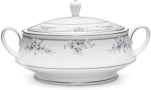 Noritake Sweet Leilani Covered Vegetable Bowl White 48 oz by Noritake