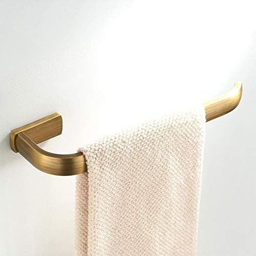 WINCASE Brass Bathroom Accessories, Bath Towel Holder Antique, Towel Bar Set Toilet Paper Holder Robe Hook Brushed Brass Wall Mounted - Image 5