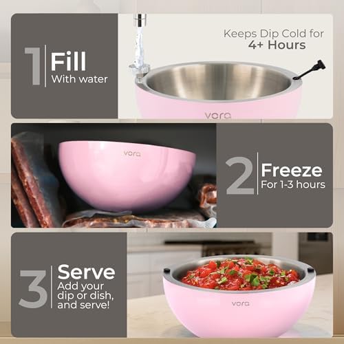 35oz Pink Stainless Steel Dip Chiller Bowl (1 Pack) - Image 3