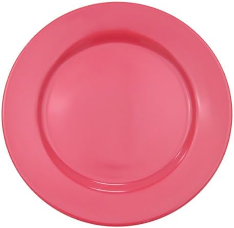 CAC China LV-9-R 9-3/4-Inch Las Vegas Rolled Edge Stoneware Plate, Red, Box of 24 by CACChina