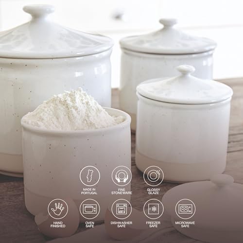 Casafina Ceramic Stoneware 3-Qt Mixing Bowl - Fattoria Collection, White | Microwave & Dishwasher Safe Bakeware | Food Safe Glazing | Restaurant Quality Serveware - Image 3