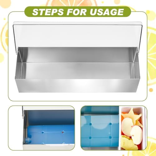 Bartending Supplies 4 Compartment Stainless Steel Garnish Tray, Bar Caddy - Image 4
