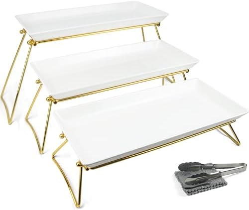 Czlizdyt Extra Large 3 Tier Serving Tray Set, 24x22x9.7 inch by CZLIADYT