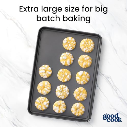 GoodCook Everyday Nonstick Steel Baking Sheet, 15" x 21", Gray - Image 3