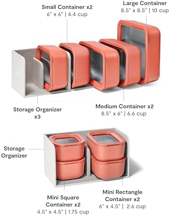 Caraway 22-Piece Glass Food Storage Set, Storage Containers for Food - Image 3