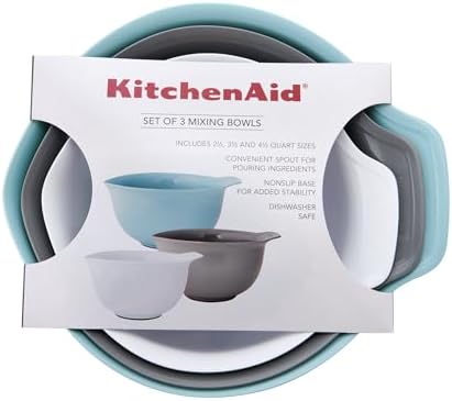KitchenAid Universal Nesting Plastic Mixing Bowls, 2.5 quart, 3.5 quart, 4.5_quart, Mulitcolored, Set of 3 (Pack of 2) - Image 4