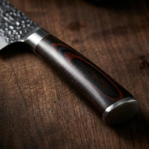 imarku Nakiri Knife 7 Inch, Japanese High Carbon Stainless Steel Chopper - Image 6