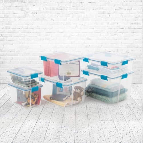 Sterilite Gasket Storage Box with Lids for Home & Office, 20 Quart, 12-Pack - Image 4