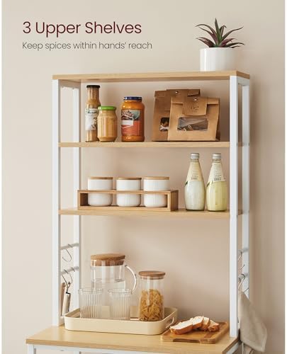 VASAGLE Coffee Bar, 23.6 Inches 6-Tier Baker's Rack with 6 Hooks - Image 5