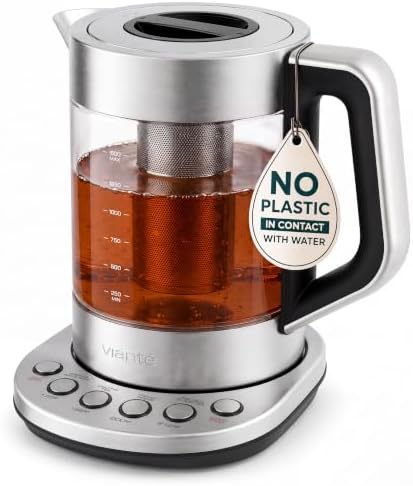 Viante Alba Electric Tea Kettle With Infuser, No Plastic, 1.5L by Viant%C3%A9