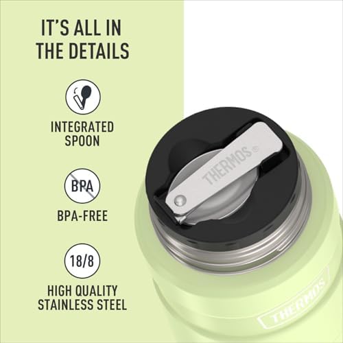 THERMOS Stainless King Food Jar with Spoon, 16oz, Matte Green - Image 4
