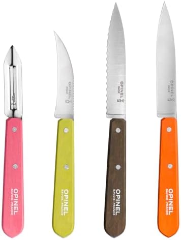 OPINEL Les Essentiels 4 Piece Small Kitchen Knife Set (50s) by Opinel