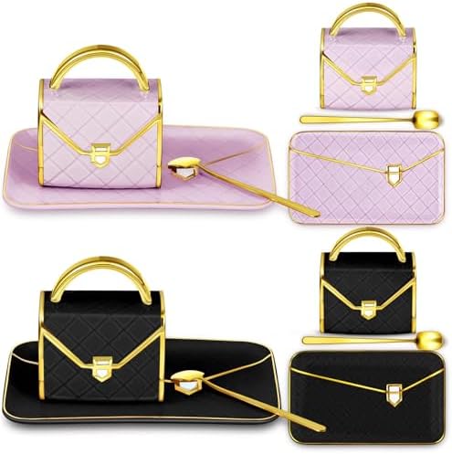 Zubebe 2 Set Coffee Mug Elegant Handbag Shaped Cup,Purple,Black by Zubebe