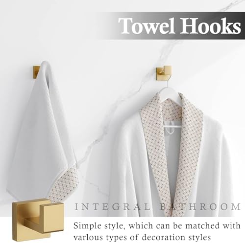 20-Piece Brushed Gold Bathroom Accessories Set 23.6 Inch Towel Bar Set. - Image 6