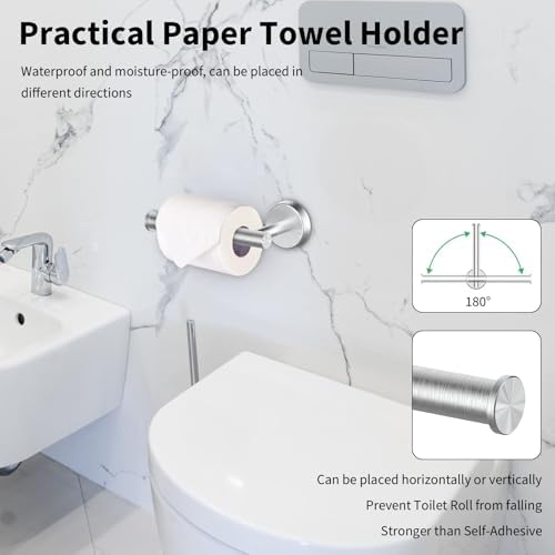 Newfun 10-Pieces Brushed Nickel Bathroom Hardware Set 24 Inch - Image 4