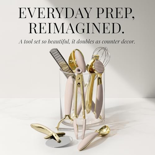 Styled Settings Beige and Gold Kitchen Utensils Set, 8-Piece - Image 3