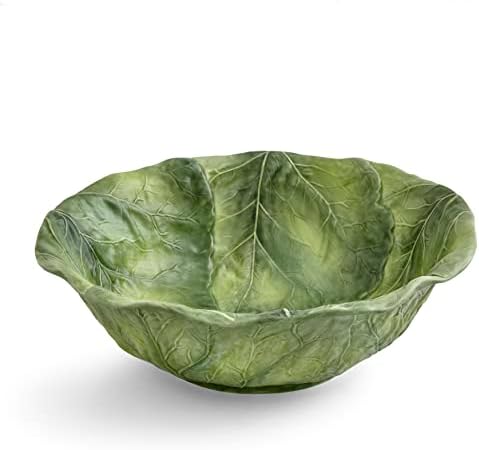 Spode Nature's Bounty Figural Leaf Bowl, Green Cabbage, 10.5 Inch by Spode