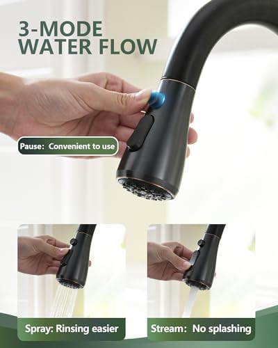VFAUOSIT Kitchen Faucet with Pull Down Sprayer, Oil Rubbed Bronze - Image 3