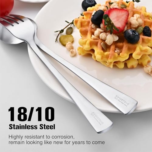 18/10 Flatware set for 12, 60 Piece Matte Stainless Steel Silverware Set - Image 3