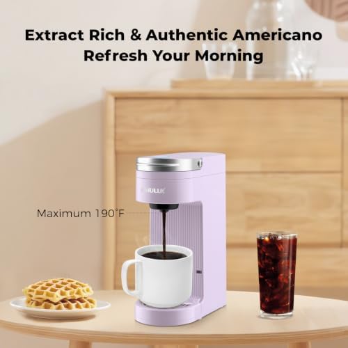 CHULUX Compact Single Serve Coffee Maker Brewer for K Cup Pod, Light Violet - Image 4