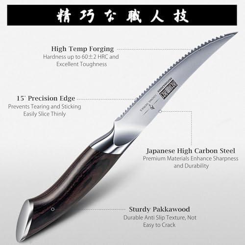 HOSHANHO 5 inch Tomato Knife, Ultra Sharp Japanese Tomato Slicer Knife - Image 2