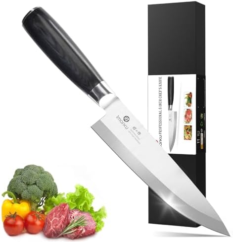 imarku 8 Inch Japanese Chef Knife,Single-Bevel Edge HC Steel Kitchen Knife by imarku