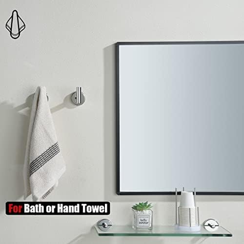 JQK Bathroom Hardware Set Chrome, 5-Piece Bath Accessories Set Polished Chrome Wall Mount Includes 24 in Towel Bar, 7 in Towel Ring, Toilet Paper Holder, 2 Towel Hooks, BAS165-CH - Image 5