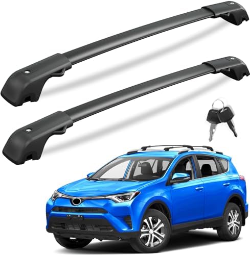 KINGGERI 300LBS Lockable Roof Rack Cross Bars for Toyota RAV4 2013-2018 by KINGGERI