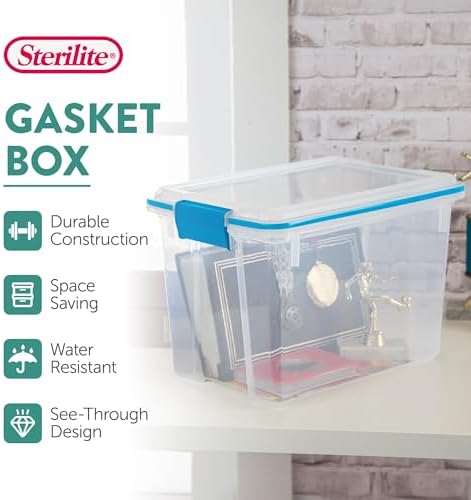Sterilite Gasket Storage Box with Lids for Home & Office, 20 Quart, 6-Pack. - Image 3