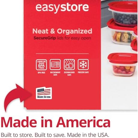 Rubbermaid EasyStore Containers, 38-Piece Set, Food Storage Containers, Food Storage Containers with Lids - Image 2