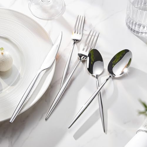 18/10 Silverware Set for 6, 30 Piece Stainless Steel Flatware Cutlery Set - Image 2