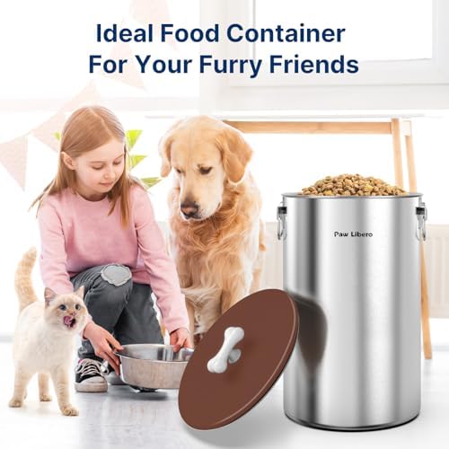Paw Libero 35 Lbs Stainless Steel Dog Food Storage Container with Airtight Lid & Ceramic Bone Handle, Large Metal Dog Food Bin for Dogs & Cats, Keep Fresh, Easy to Clean - Image 7