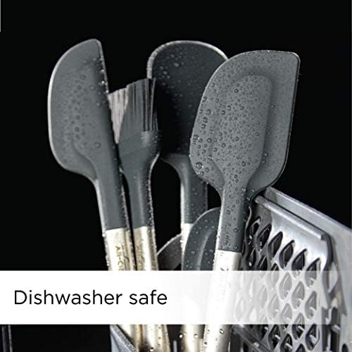 All-Clad Specialty Silicone Spatula and Spoon Kitchen Tools, Silver - Image 2