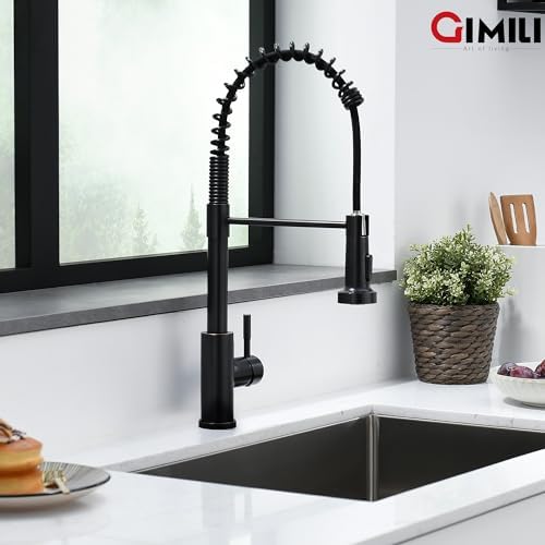 GIMILI Oil Rubbed Bronze Kitchen Faucet with Pull Down Sprayer - Image 6