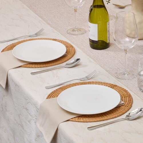 KINGSTONE Bone China Dinnerware Set for 6, 24-Piece Plates and Bowls Set - Image 6