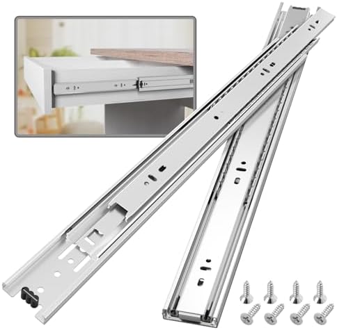 5 Pairs Full Extension Drawer Slides 24 inch Heavy Duty Rails by BAIDICE