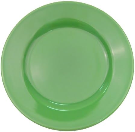 CAC China LV-9-G 9-3/4-Inch Las Vegas Rolled Edge Stoneware Plate, Green, Box of 24 by CACChina
