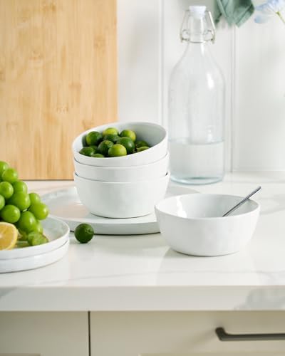 Famiware Mars Stoneware Dinnerware Set for 4, White - Image 4