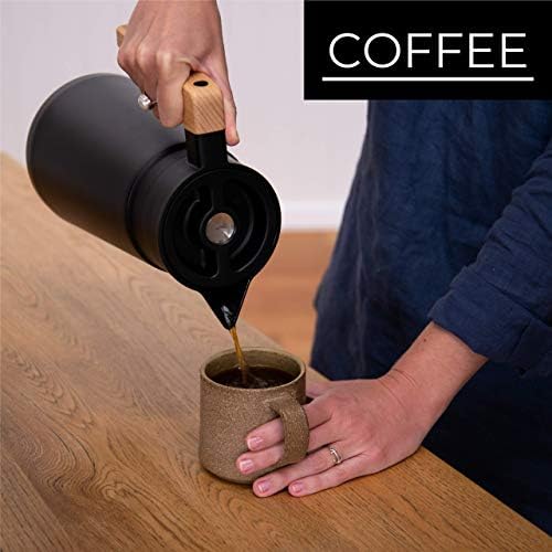 Thermal Coffee Carafe, Brews Up to 68 Oz - Stainless Steel, Tea Infuser - Image 3