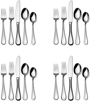 Mikasa 5100237 Bravo 20-Piece 18/10 Stainless Steel Flatware Set, Service for 4 by Mikasa
