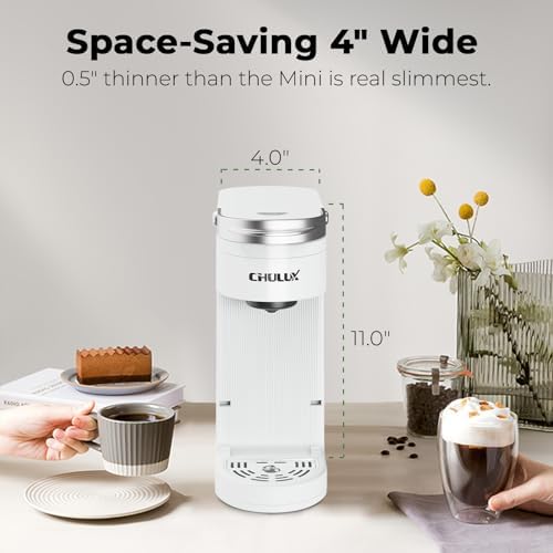 CHULUX Slim Single Serve Coffee Maker for K Pod, Brew Up to 12oz Cup, White - Image 6