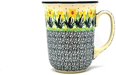 Polish Pottery Mug - 16 oz. Bistro - Daffodil by Polish+Pottery+Gallery