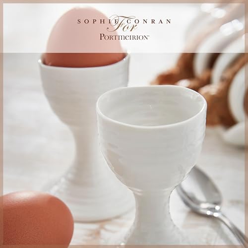 Portmeirion Sophie Conran Egg Cups - Set of 2, Fine Porcelain Breakfast Egg Holders for Soft & Hard Boiled Eggs - 3.5 Inch Serveware, Durable, Dishwasher & Microwave Safe - Image 3
