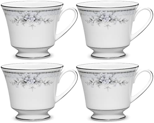 Noritake Sweet Leilani Set of 4 Teacups, 8 oz. by Noritake