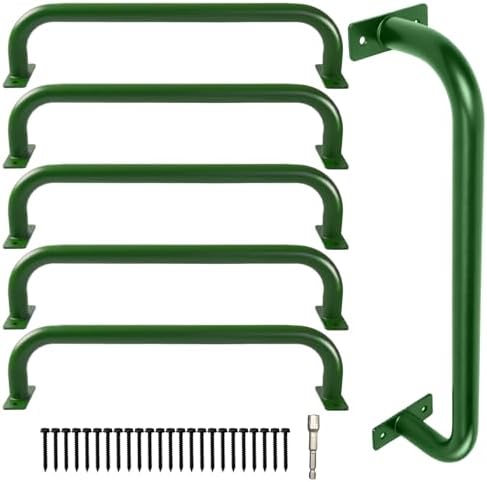 6 Pcs Green 17”Metal Playground Safety HandlesFor Indoor & Ourdoor by ICokin