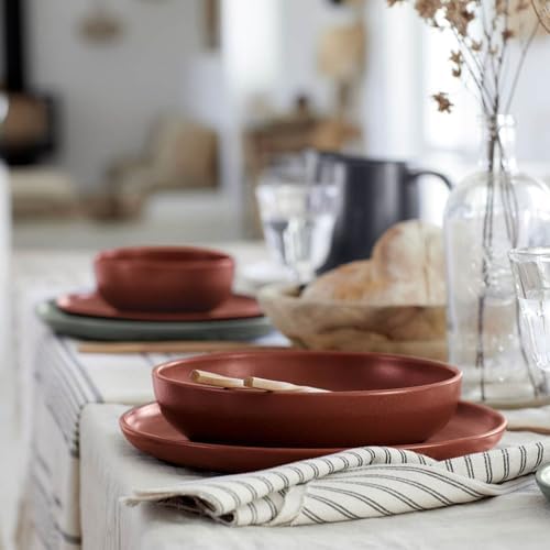 Casafina Ceramic Stoneware 12.5" x 2.5", 103 oz. Serving Bowl - Pacifica Collection, Cayenne | Microwave & Dishwasher Safe Dinnerware | Food Safe Glazing | Restaurant Quality Serveware - Image 6