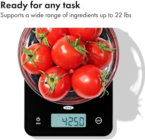 OXO Good Grips 22 Lb Everyday Glass Food Scale - Image 5