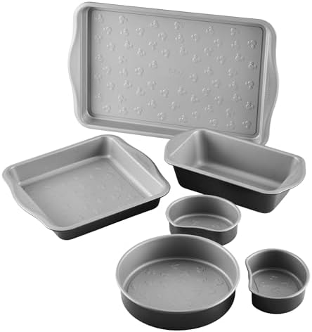 Farberware Disney Bake with Mickey Mouse Nonstick Bakeware Set/Baking Pans, 6 Piece - Black by Farberware