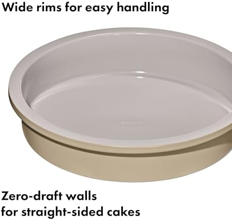 OXO Good Grips Non-Stick Pro Ceramic Coated 9 in Round Cake Pan, Biscuit - Image 5